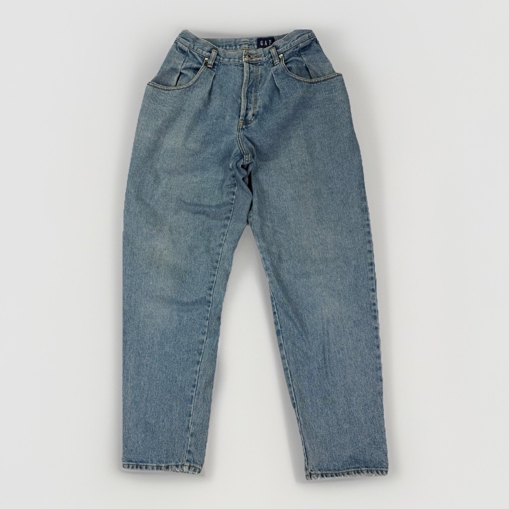 Vintage GAP Womens 13/14 Jeans High Rise Blue Denim 100% Cotton Mom Jeans Y2K